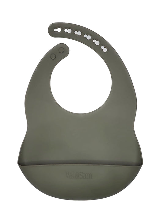 Olive Silicone Bib