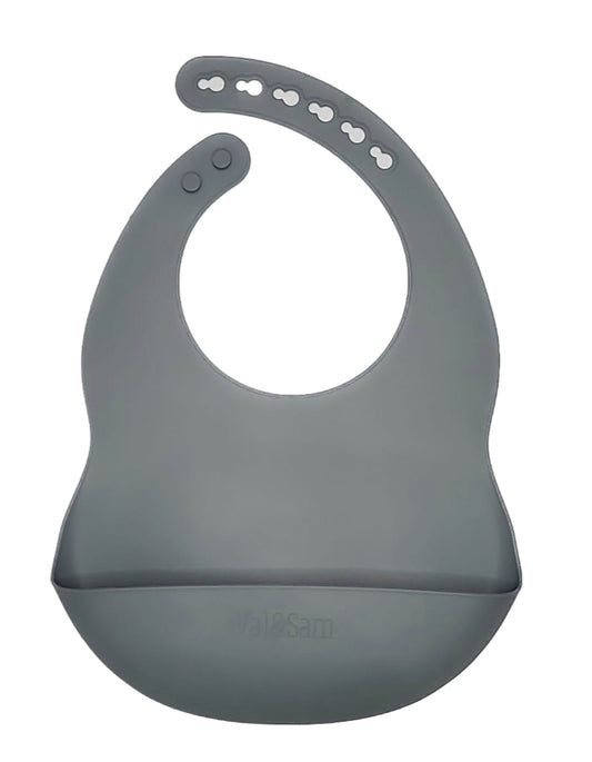 Gray Silicone Bib